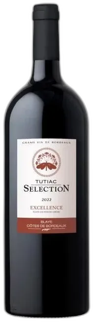 vue du vin Magnum Tutiac Sélection Excellence 2022 Blaye Côtes de Bordeaux Vin Rouge de Bordeaux