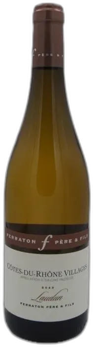 vue du vin Domaine Ferraton 2023 Côtes du Rhône Villages Laudun Vin Blanc de la Vallée du Rhône