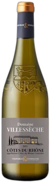 photo du vin Domaine Villesseche 2021 Côtes du Rhône Vin Blanc de la Vallée du Rhône