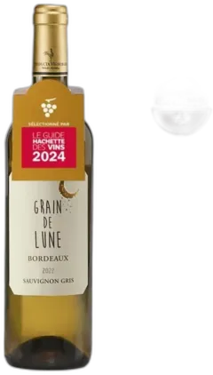photo du vin Grain de Lune 2022 Bordeaux Sauvignon Gris Vin Blanc Sec de Bordeaux