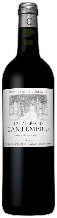 vue du vin les Allées de Cantemerle 2020 Haut-Médoc Vin Rouge de Bordeaux