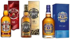 photo du vin Trio Chiva Regal 12 xv et 18 Ans Whisky Ecossais Vol
