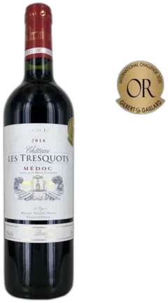 illustration du vin Château les Tresquots 2018 Médoc Cru Bourgeois Vin Rouge de Bordeaux