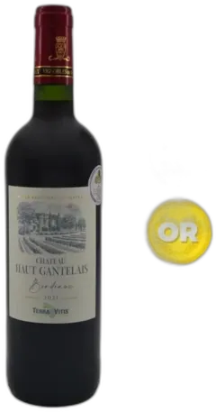 image du vin Château Haut Gantelais 2021 Bordeaux Supérieur Vin Rouge du Sud-Ouest