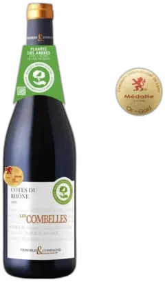 vue du vin les Combelles 2021 Côtes du Rhône Vin Rouge de la Vallée du Rhône
