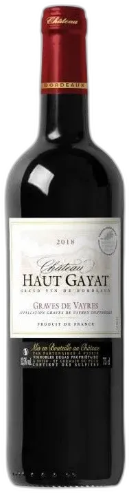 photo du vin Château Haut Gayat 2018 Graves de Vayres Vin Rouge de Bordeaux