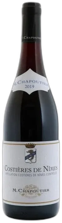photo du vin m Chapoutier 2020 Costieres de Nîmes Vin Rouge de la Vallée du Rhône