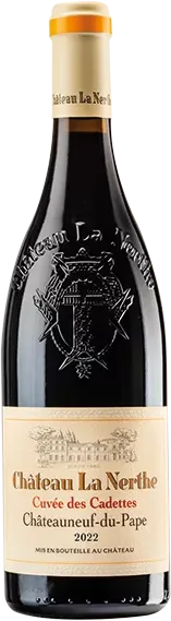 vue du vin Château la Nerthe Châteauneuf-du-Pape Cuvée des Cadettes