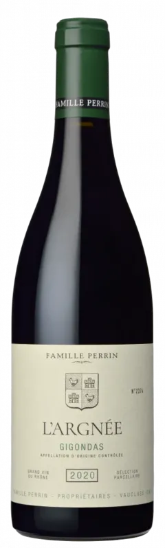 vue du vin Famille Perrin Gigondas Vieilles Vignes l’Argnée Rouge 2020
