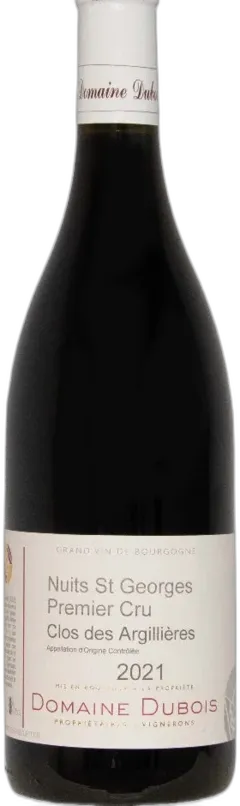 image du vin Nuits-Saint-Georges Aoc Clos des Argillieres 1er Cru Domaine Dubois