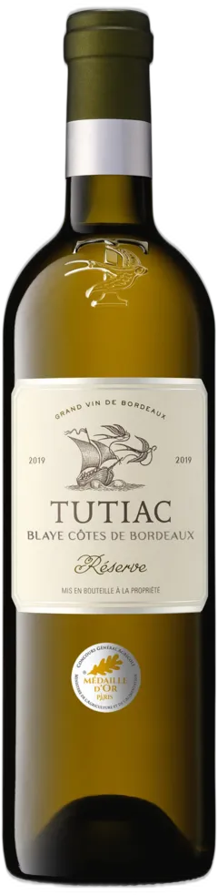 photos du vin Tutiac Réserve, Aop Blaye Côtes de Bordeaux, Blanc, 2019