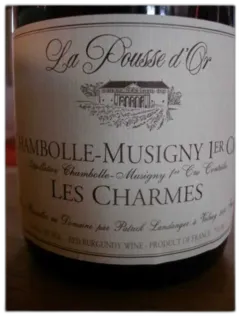 image du vin Chambolle Musigny 1er Cru les Charmes Pousse d’or