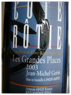 illustration du vin Cote Rotie Gerin les Grandes Places