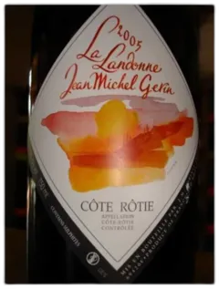 photo du vin Cote Rotie Gerin la Landonne