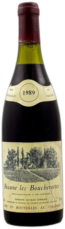 photos du vin Jacques Germain Beaune 1er Cru "Boucherottes" 1989