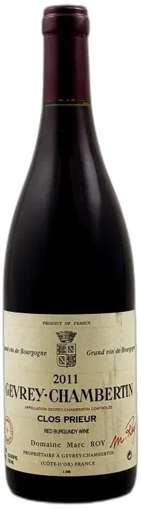 photo du vin Marc Roy Gevrey Chambertin "Clos Prieur" 2011
