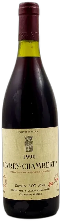 photo du vin Marc Roy Gevrey Chambertin 1990