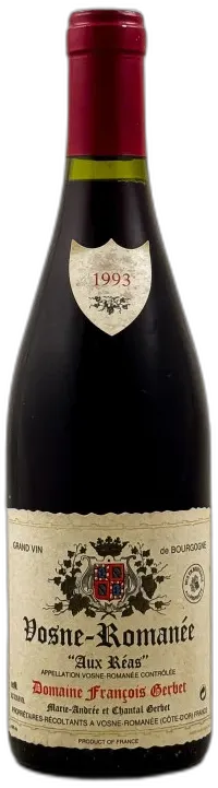 capture du vin François Gerbet Vosne Romanée "Aux Réas" 1993