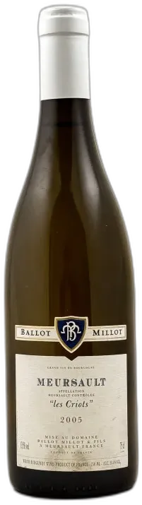 vue du vin Ballot-Millot Meursault "Criots" 2020
