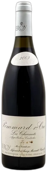 photo du vin Leroy Pommard 1er Cru "les Charmots" 2003