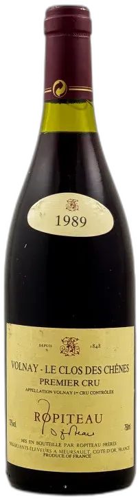 photo du vin Ropiteau Volnay "Clos des Chênes" 1989