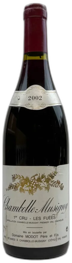 photo du vin Domaine Modot Pere et Fils Chambolle-Musigny 1er Cru- les Fuees 2002