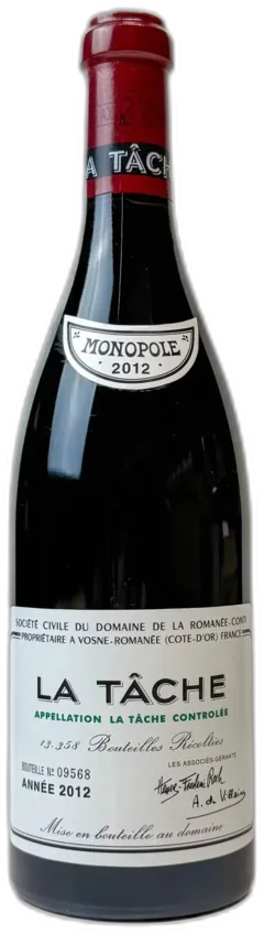 vue du vin Domaine de la Romanée-Conti la Tâche Grand Cru Monopole 2012