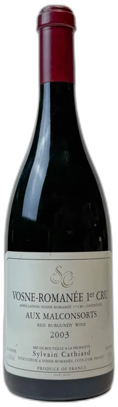 photo du vin Sylvain Cathiard Aux Malconsorts Vosne-Romanee Premier Cru 2003