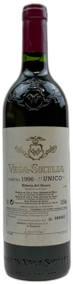 photo du vin Vega Sicilia Unico Gran Reserva Ribera Del Duero 1996