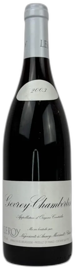 aperçu du vin Leroy Gevrey-Chambertin 2003