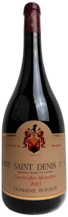 photo du vin Domaine Ponsot Morey-Saint-Denis 1er Cru Cuvée des Alouettes 2003