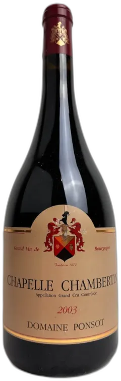 photo du vin Domaine Ponsot Chapelle-Chambertin Grand Cru 2003