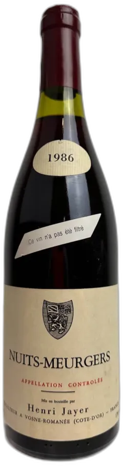 image du vin Henri Jayer Nuits-Meurgers 1986
