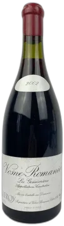 photos du vin Leroy Vosne-Romanée les Genaivrières 2002