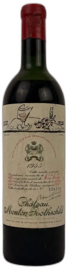 capture du vin Chateau Mouton Rothschild 1955