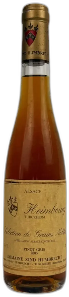 image du vin Domaine Zind-Humbrecht Pinot Gris Heimbourg Turckheim Sélection de Grains Nobles 2005