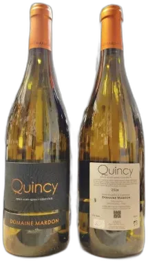 capture du vin Domaine Mardon Quincy Tradition Millésime 2024