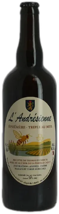 photos du vin l'Andresienne l'Ephemere Bière au Miel