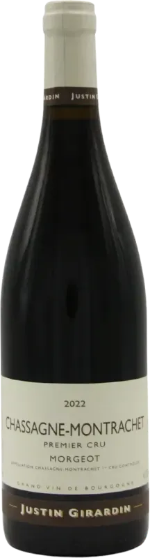 vue du vin Chassagne-Montrachet Premier Cru Morgeot Rouge 2022 Justin Girardin