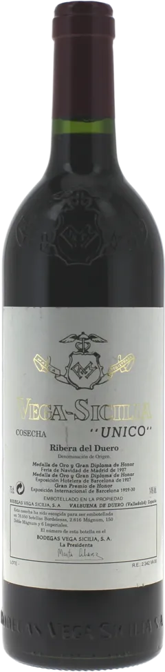 image du vin Vega Sicilia do Ribera Del Duero Unico 2015 Espagne, Vin Espagnol