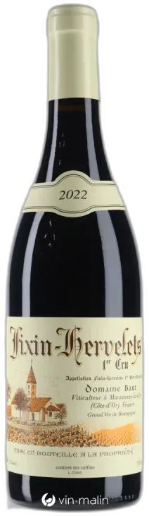 photo du vin Domaine Bart Fixin 1er Cru Hervelets Rouge 2022
