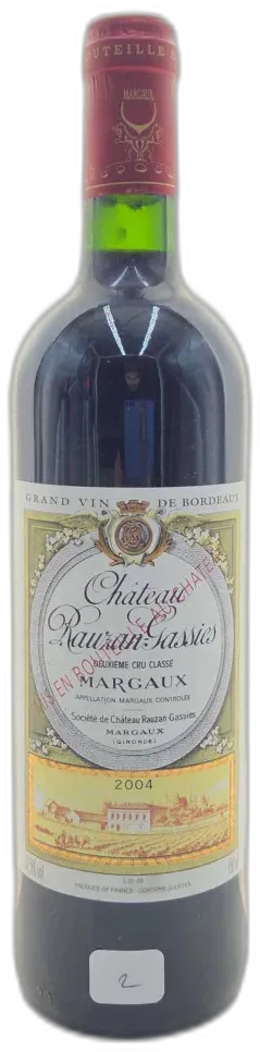 photo du vin Château Rauzan-Gassies 2004