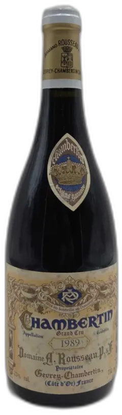 vue du vin Chambertin Grand Cru Domaine Armand Rousseau 1989