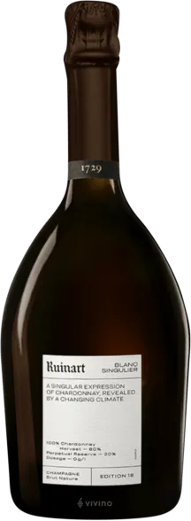 vue du vin Blanc Singulier Ruinart Edition 2018