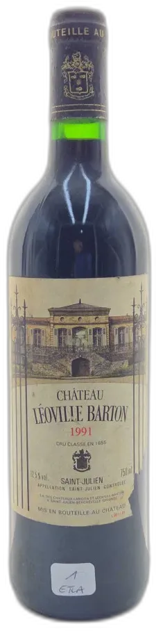 photo du vin Château Léoville Barton Etla 1991