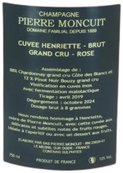 image du vin Champagne Rosé Brut Grand Cru Pierre Moncuit