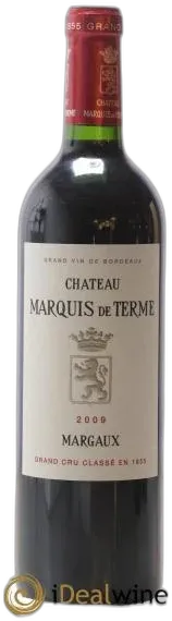 vue du vin Château Marquis de Terme 4ème Grand Cru Classé 2009
