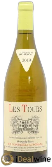 aperçu du vin les Tours Grenache Blanc