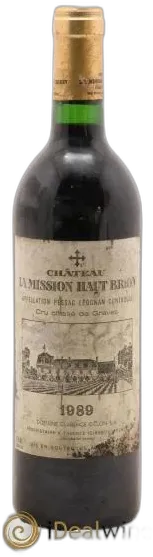 photo du vin Château la Mission Haut-Brion Cru Classé de Graves 1989