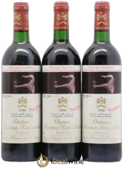vue du vin Château Mouton Rothschild 1er Grand Cru Classé 1990